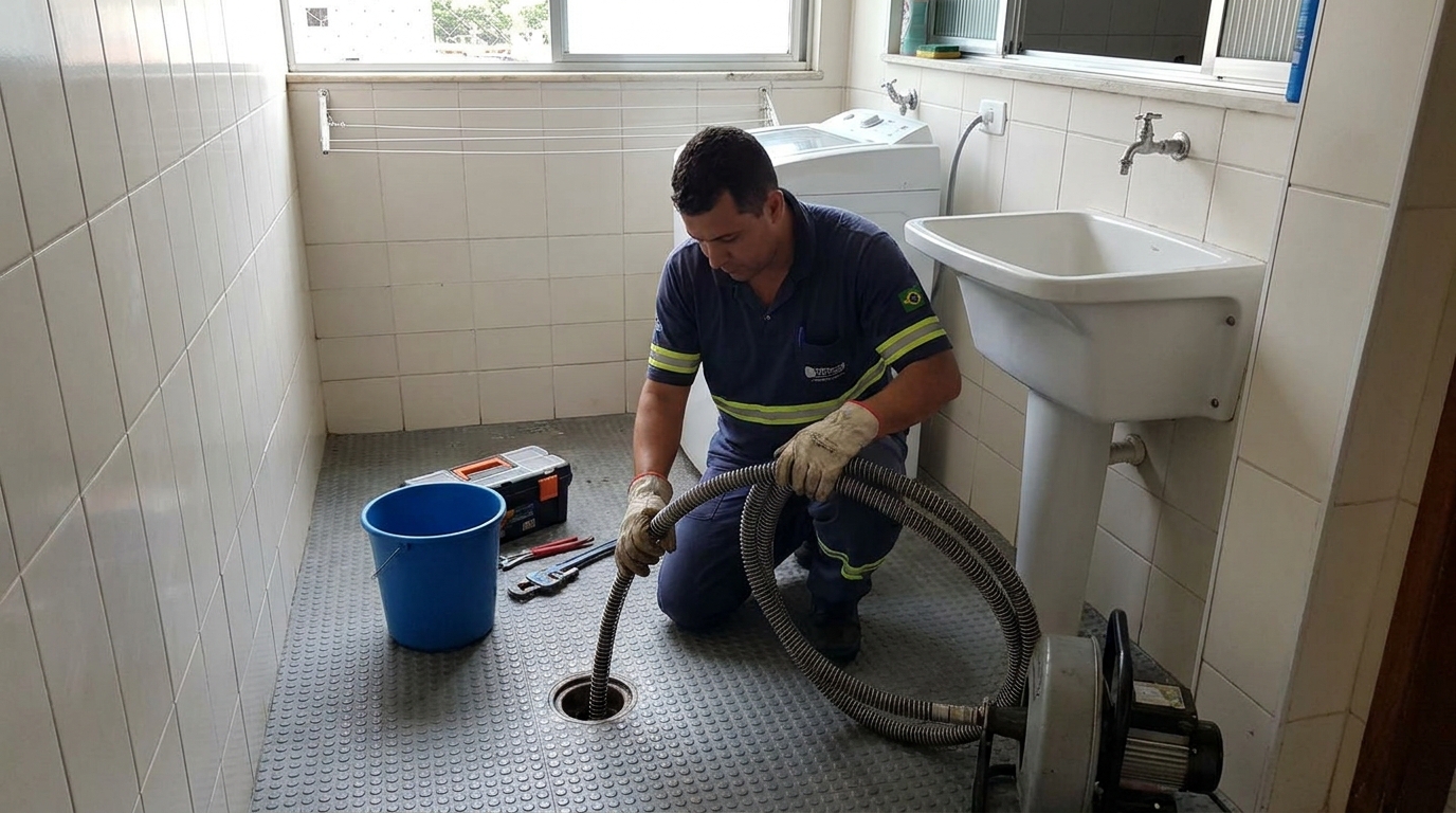 Desentupimento de ralo residencial em Guarulhos‑SP