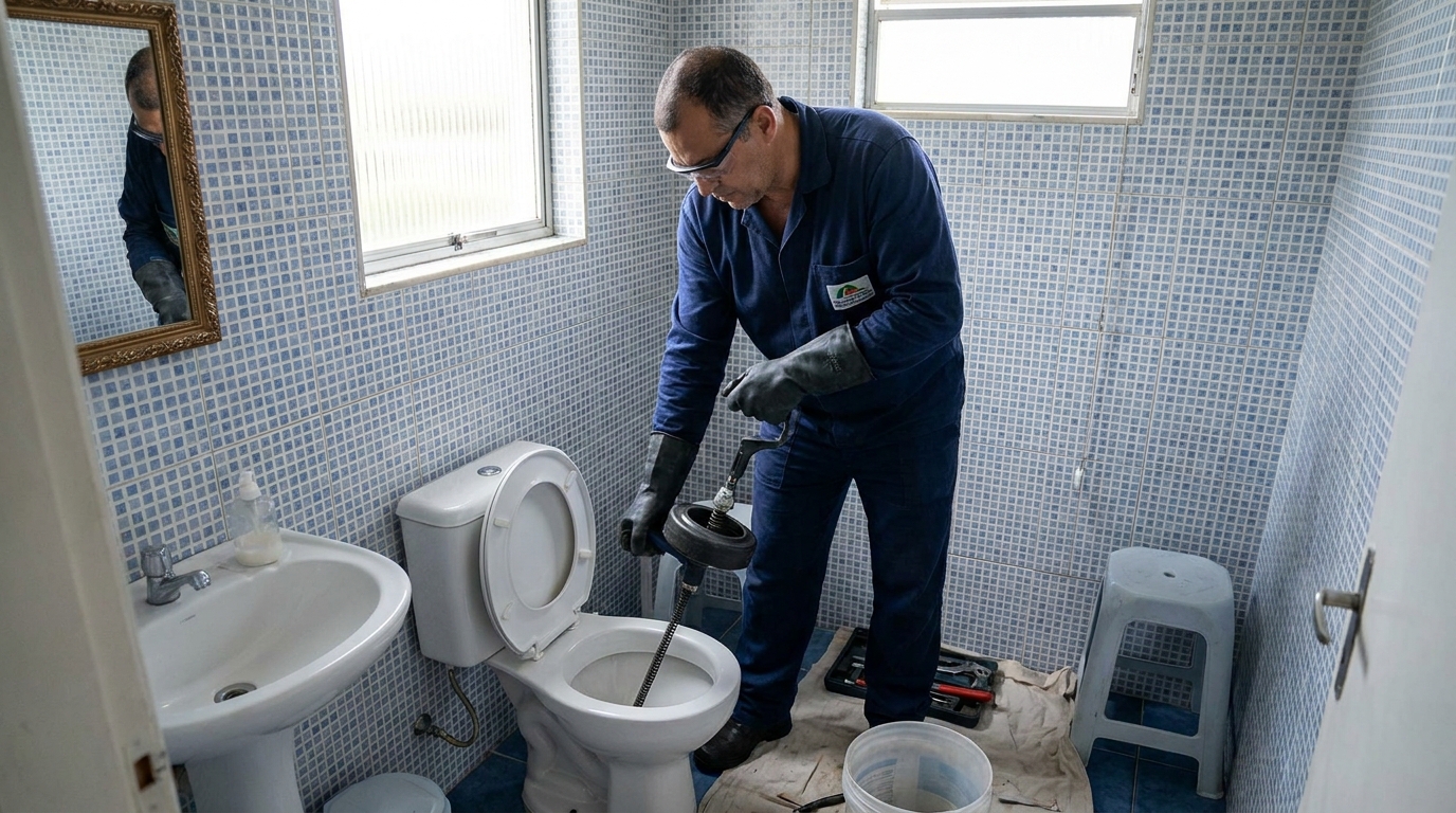 Desentupimento de vaso profissional em Guarulhos‑SP
